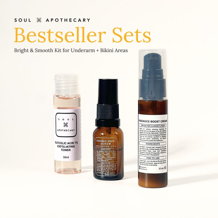 Bestseller Sets: Bright & Smooth Kit for Underarms + Bikini Areas