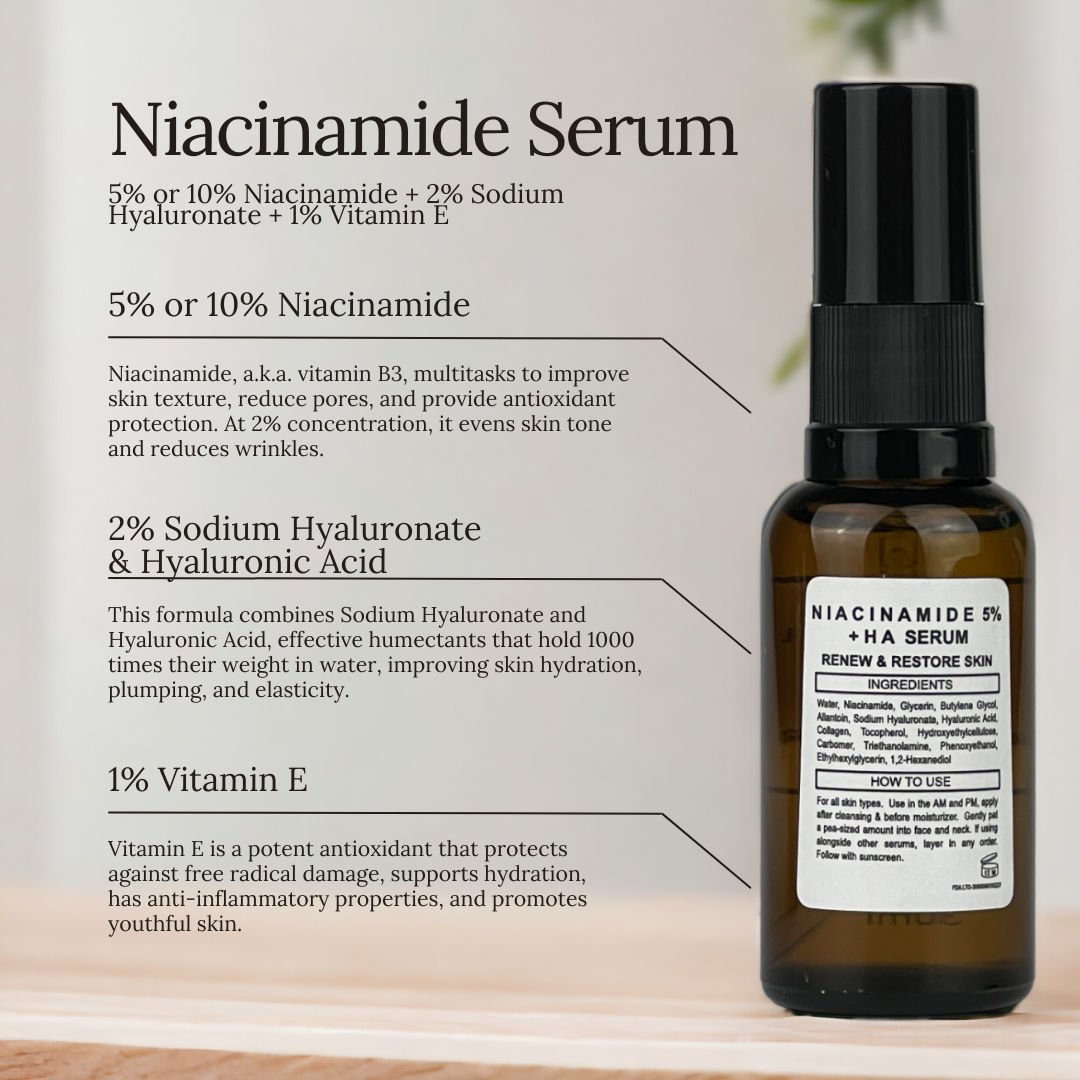 Niacinamide+ HA Serum (5% or 10%)