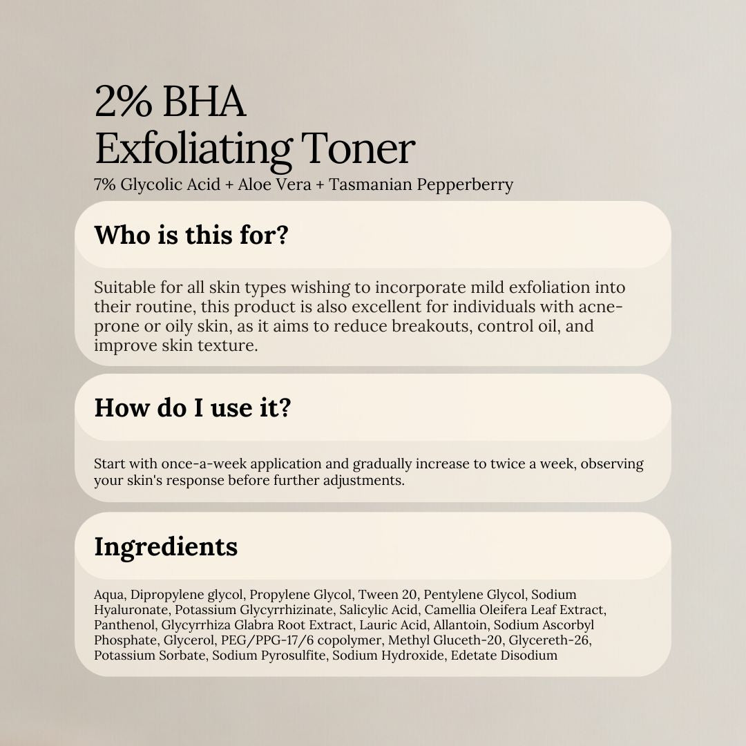 2% BHA Exfoliating Toner