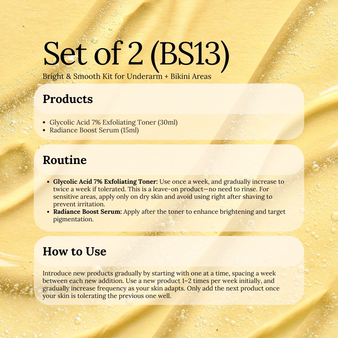 Bestseller Sets: Bright & Smooth Kit for Underarms + Bikini Areas