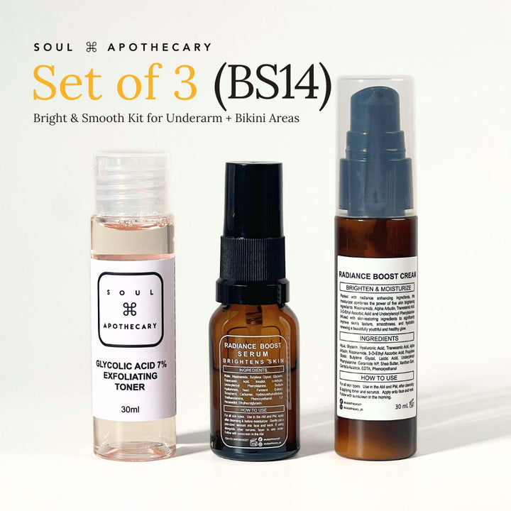 Bestseller Sets: Bright & Smooth Kit for Underarms + Bikini Areas