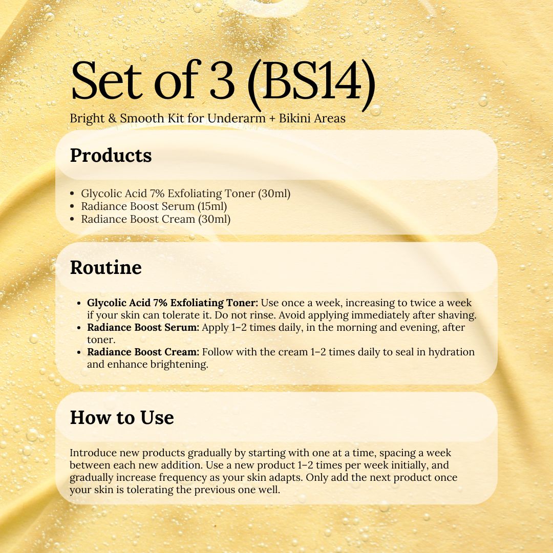 Bestseller Sets: Bright & Smooth Kit for Underarms + Bikini Areas