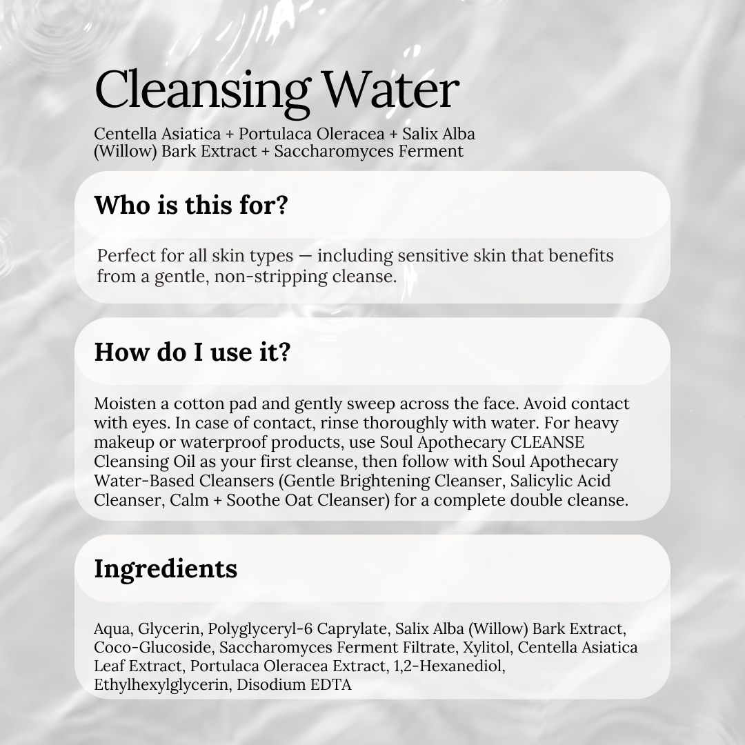 Cleanse Cleansing Water